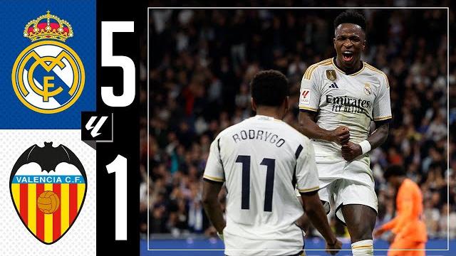 Real madrid 5-1 valencia | highlights | laliga 2023/24 Real madrid 5-1 valencia | highlights | laliga 2023/24
