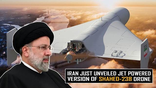 Iran just unveiled a new jet-powered version of the popular loitering munition, the shahed-238 Iran just unveiled a new jet-powered version of the popular loitering munition, the shahed-238