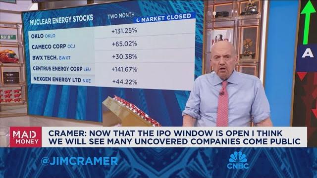 Now that the ipo window is open, we will see many uncovered companies come public, says jim cramer Now that the ipo window is open, we will see many uncovered companies come public, says jim cramer