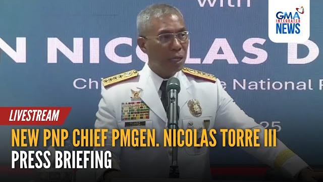 Live: new pnp chief pmgen. nicolas torre iii press briefing (june... - replay | gma integrated news Live: new pnp chief pmgen. nicolas torre iii press briefing (june... - replay | gma integrated news