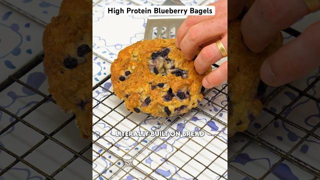 How to make high protein blueberry bagels 🫐 How to make high protein blueberry bagels 🫐