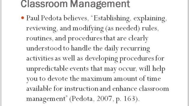 Effective classroom management Effective classroom management