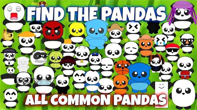 Roblox - find the pandas - all common pandas Roblox - find the pandas - all common pandas