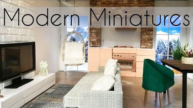 Diy miniatures: modern living room Diy miniatures: modern living room