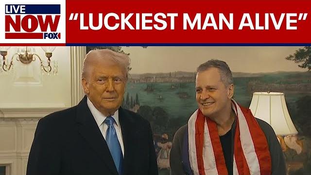 President trump greets american marc fogel after his release from russia | livenow from fox President trump greets american marc fogel after his release from russia | livenow from fox