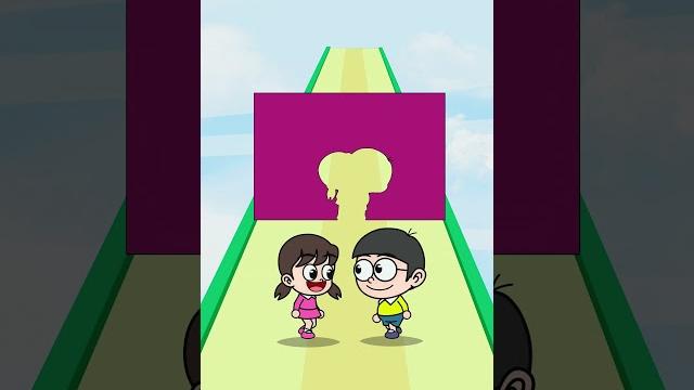 Nobita and shizuka play body symbol challenge Nobita and shizuka play body symbol challenge
