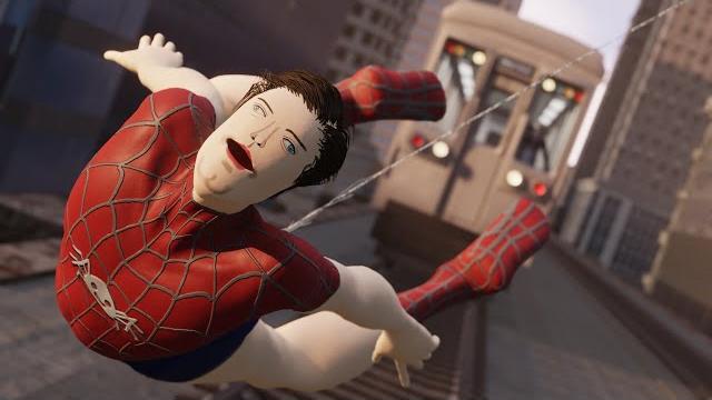 Spider-man stops a train Spider-man stops a train