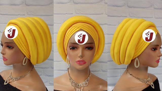 V-shaped turban cap with padded design V-shaped turban cap with padded design