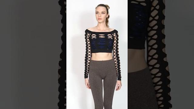Kurveshop mesh crop top dance wear Kurveshop mesh crop top dance wear