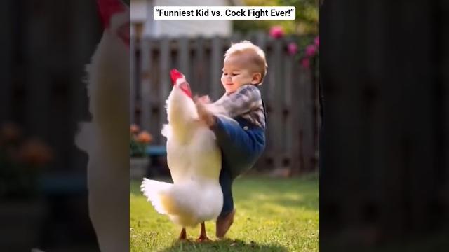 “funniest kid vs. cock fight ever!”#shorts “funniest kid vs. cock fight ever!”#shorts