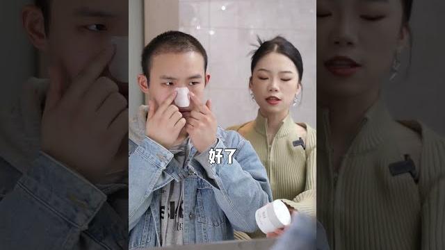 当你有个当美妆博主的姐姐时#护肤#教程#沉浸式#去黑头 当你有个当美妆博主的姐姐时#护肤#教程#沉浸式#去黑头