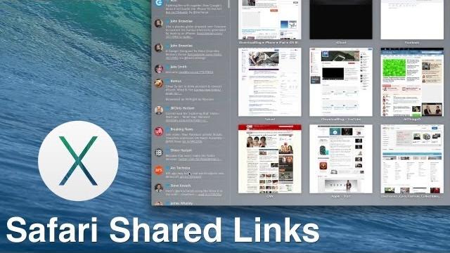 Os x mavericks: safari shared links Os x mavericks: safari shared links