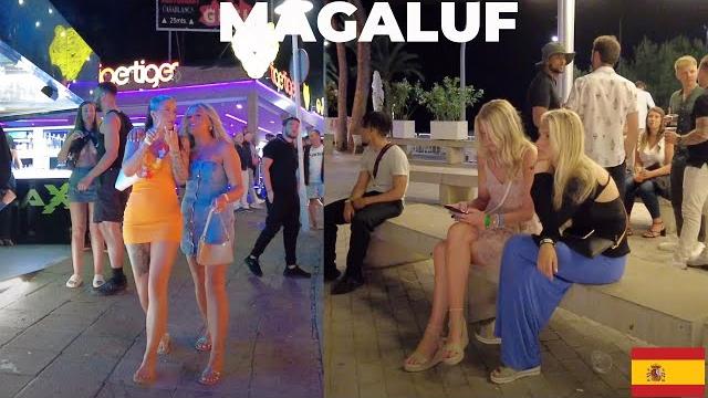 Mallorca magaluf spain nightlife walk tour 2023 Mallorca magaluf spain nightlife walk tour 2023