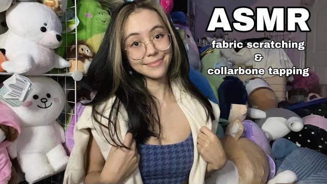 Asmr | fast fabric scratching and collarbone tapping Asmr | fast fabric scratching and collarbone tapping