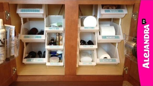 Bathroom organization: how to organize under the cabinet Bathroom organization: how to organize under the cabinet