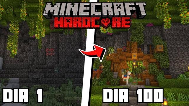 Sobrevivi 100 dias em uma caverna verdejante no minecraft Sobrevivi 100 dias em uma caverna verdejante no minecraft