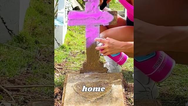 Cleaning a tiny baby grave Cleaning a tiny baby grave