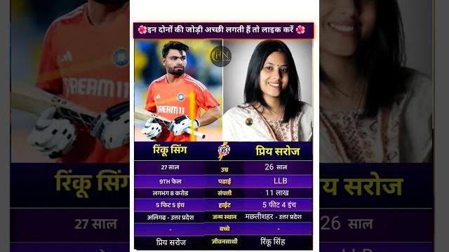 Rinku singh and priya saroj lifestyle #biography #rinkusingh #priyasaroj #couplegoals #shorts Rinku singh and priya saroj lifestyle #biography #rinkusingh #priyasaroj #couplegoals #shorts
