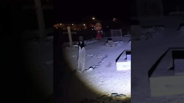 Masha and the bear in real life at the clown motel cemetery #mashaandthebear #clownmotel Masha and the bear in real life at the clown motel cemetery #mashaandthebear #clownmotel