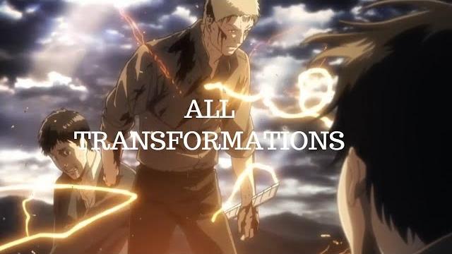 Все превращения в титанов || all transformations into titans:attack on titan / атака титанов Все превращения в титанов || all transformations into titans:attack on titan / атака титанов