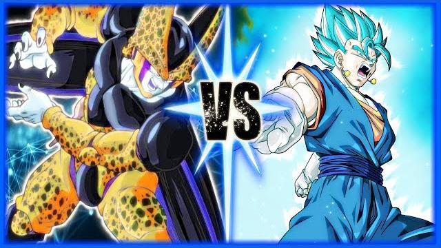 Golden cell vs vegito blue Golden cell vs vegito blue