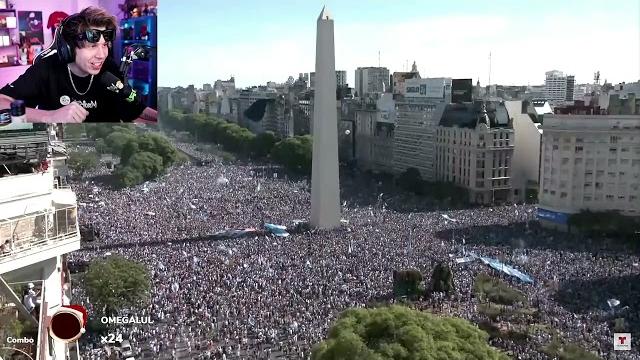 Rubius reacciona a la masiva gente del obelisco argentina Rubius reacciona a la masiva gente del obelisco argentina