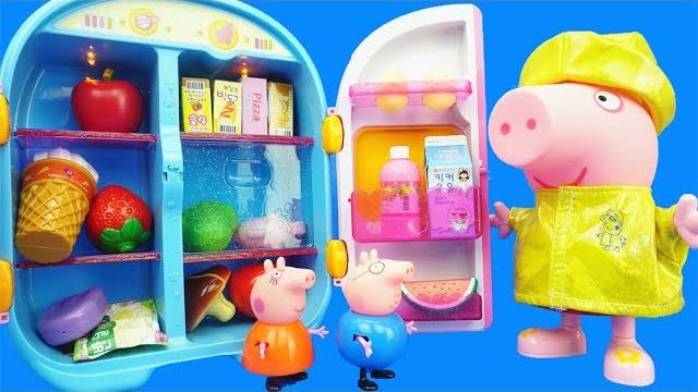 小豬佩奇的電冰箱過家家玩具 小豬佩奇的電冰箱過家家玩具