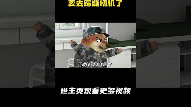 要去踩缝纫机了 #cheems #军旅 要去踩缝纫机了 #cheems #军旅