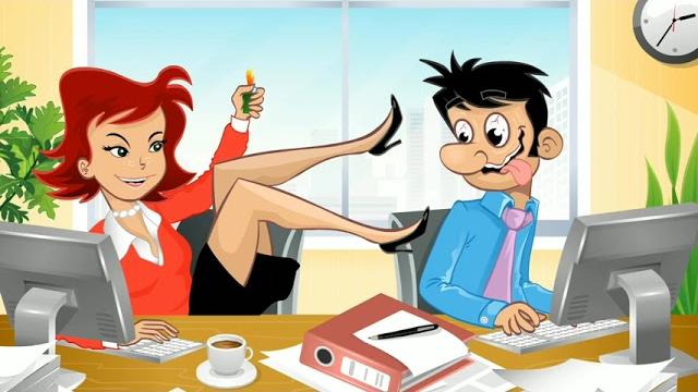 Girl fart office Girl fart office