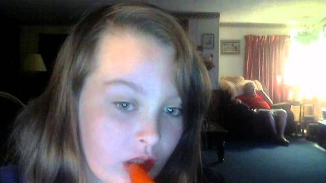 Eating a popsicle Eating a popsicle